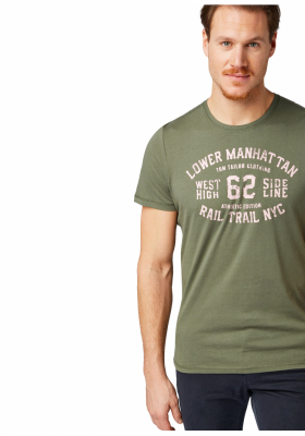 TOM TAILOR Manhattan 9891, Zöld Rövid Ujjú Póló