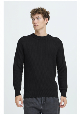 CASUAL FRIDAY Kristan 4998, Fekete Kötött Pulóver