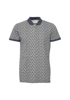 CASUAL FRIDAY Tristan 4721, Kék, Virágos Mintás Rövid Ujjú Ingpóló