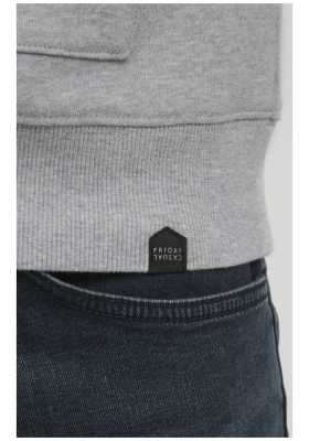 CASUAL FRIDAY Sinius 4055, Szürke Kapucnis Pulóver, NOOS