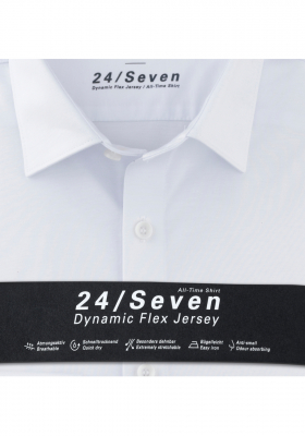 OLYMP No. Six 24/Seven 2503, Fehér Hosszú Ujjú Ing, Super slim, Urban Kent