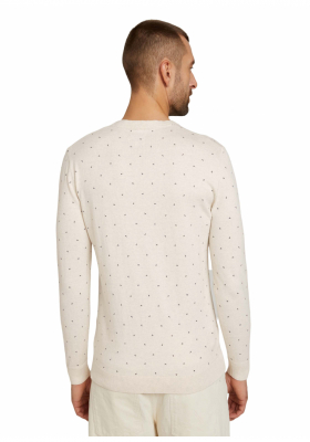 TOM TAILOR Birdy 0134, Bézs Kötött Pulóver