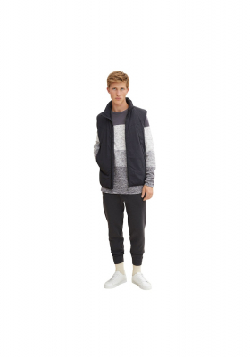 TOM TAILOR DENIM 2326 Sötétszürke Kötött Pulóver