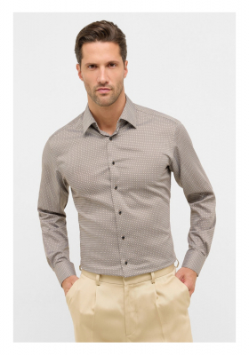 ETERNA Modern Fit 2640, Bézs Mintás Hosszú Ujjú Ing 