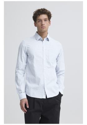 CASUAL FRIDAY Orlyn 6251, Halványkék Csíkos Rövid Ujjú Ing