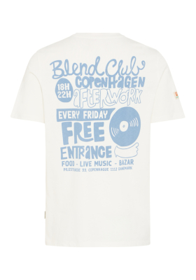 BLEND Sun Sense Music Tee 0515, Fehér Rövid Ujjú Póló