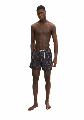 TOM TAILOR DENIM Palm Trees 9970, Fekete Szörfnadrág