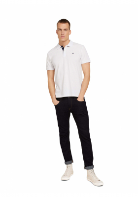 TOM TAILOR 7713, Fehér Rövid Ujjú Ingpóló