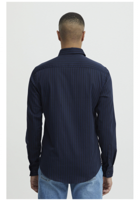 CASUAL FRIDAY Anton 4390, Kék, Csíkos Hosszú Ujjú Ing