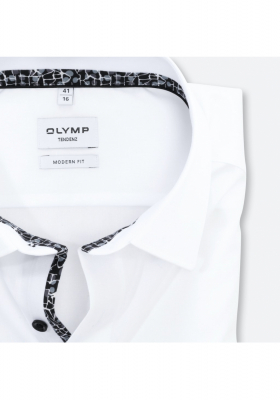 OLYMP Tendenz 8620, Fehér Hosszú Ujjú Ing, Modern fit, New Kent