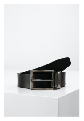 BUGATTI 1373, Barna-Fekete Bőr Öv, Kétoldalas