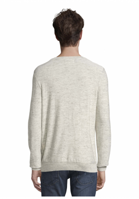 TOM TAILOR DENIM Melange 7172, Bézs Kötött Pulóver