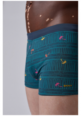 SKINY Summer Island 0060, Kék Pálmafák Boxer Úszónadrág