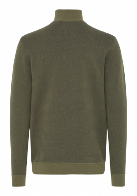 BLEND Baal 0124, Zöld Cipzáros Kötött Pulóver