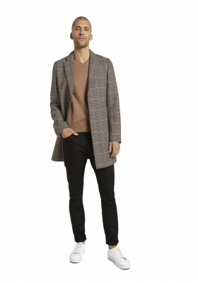 TOM TAILOR Basic V-Neck 2820, Barna Kötött Pulóver