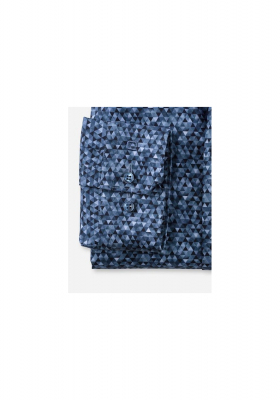 OLYMP No. Six 2534, Tengerkék Hosszú Ujjú Ing, Super slim, Modern Kent