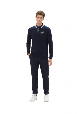 TOM TAILOR 7813, Kék Hosszú Ujjú Ingpóló