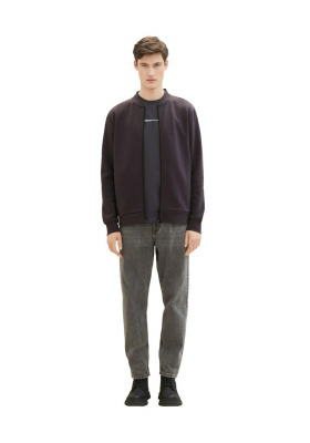 TOM TAILOR DENIM 8818, Szürke Cipzáros Pulóver