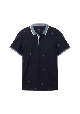 TOM TAILOR 6439, Sötétkék Rövid Ujjú Ingpóló