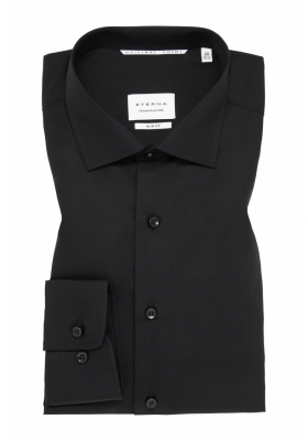 ETERNA Slim Fit 1100, Fekete Hosszú Ing, Kent
