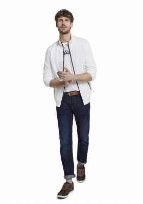 TOM TAILOR Sweatjacket w. Zip-pockets 7528, Sweatshirt, Offwhite