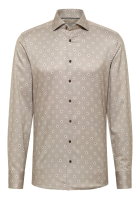 ETERNA Modern Fit 1281, Bézs, Mintás Hosszú Ujjú Ing