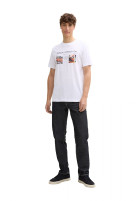 TOM TAILOR DENIM 5039, Fehér Rövid Ujjú Póló