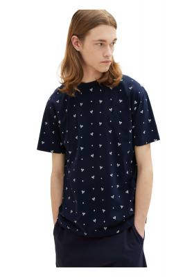 TOM TAILOR 6453, Sötétkék Rövid Ujjú Póló