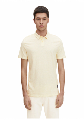 TOM TAILOR DENIM Jersey 0644, Sárga Rövid Ujjú Ingpóló