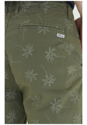 BLEND Palm Trees 2192, Zöld Chino Rövidnadrág