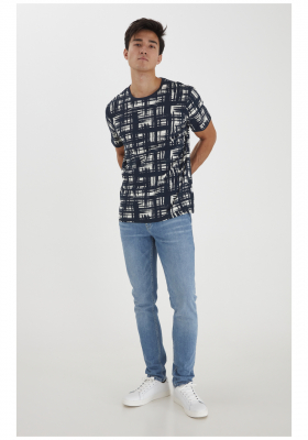 CASUAL FRIDAY Thor 3923, Kék Rövid Ujjú Póló