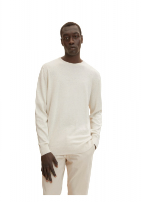 TOM TAILOR 7661, Törtfehér Környakú Pulóver