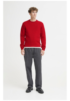 CASUAL FRIDAY Karl 3970, Piros Kötött Gyapjú Polóver NOOS