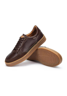  PIKOLINOS Xativa M1K-6383C1, Barna Borjúbőr Sneaker Félcipő