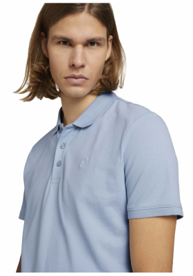 TOM TAILOR DENIM Basic 4106, Kék Rövid Ujjú Ingpóló