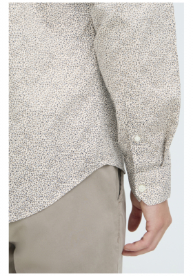 CASUAL FRIDAY Nilo 5589, Bézs Aprómintás Hosszú Ujjú Ing