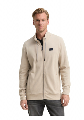 TOM TAILOR 7792, Drapp Cipzáros Pulóver