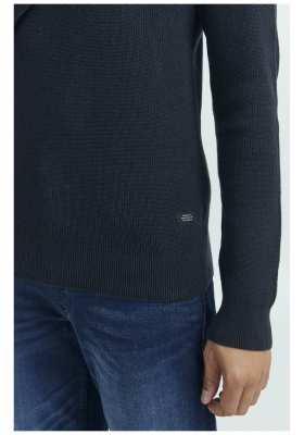 BLEND Codford 4336, Fekete Kötött Pulóver