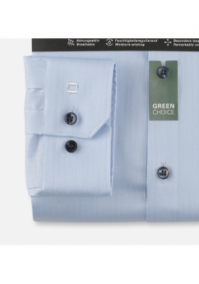 OLYMP No. Six 24/Seven 2546, Kék Hosszú Ujjú Ing, Super slim, Modern Kent 