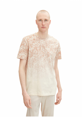 TOM TAILOR Tropical 1628, Narancssárga Rövid Ujjú Póló