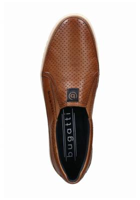 BUGATTI AEW61, Barna Bőr Slip Félcipő