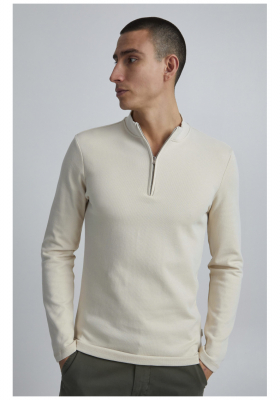 CASUAL FRIDAY 4326, Zippes Pulóver, Bézs