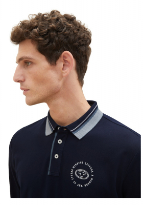 TOM TAILOR 7813, Kék Hosszú Ujjú Ingpóló