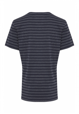 CASUAL FRIDAY Striped 2449, Kék Csíkos Rövid Ujjú Póló