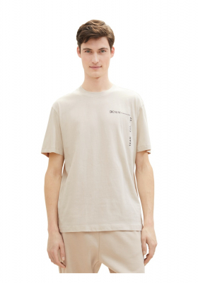 TOM TAILOR DENIM 0852, Bézs Rövid Ujjú Póló