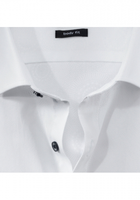 OLYMP Level Five 2084, Fehér Hosszú Ujjú Ing, Body fit, Royal Kent,