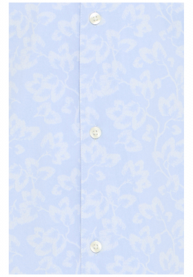 CASUAL FRIDAY Walker 5480, Világoskék Virágmintás Rövid Ujjú Ing