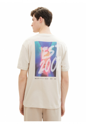 TOM TAILOR DENIM 0852, Bézs Rövid Ujjú Póló