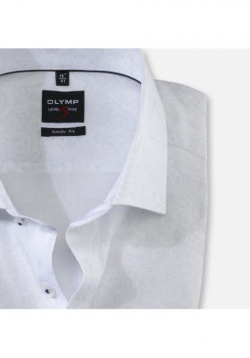OLYMP Level Five 2110, Fehér Hosszú Ujjú Ing, Body fit, Royal Kent