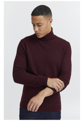 CASUAL FRIDAY Karl 3971, Bordó Kötött Gyapjú Garbo Pulóver, NOOS